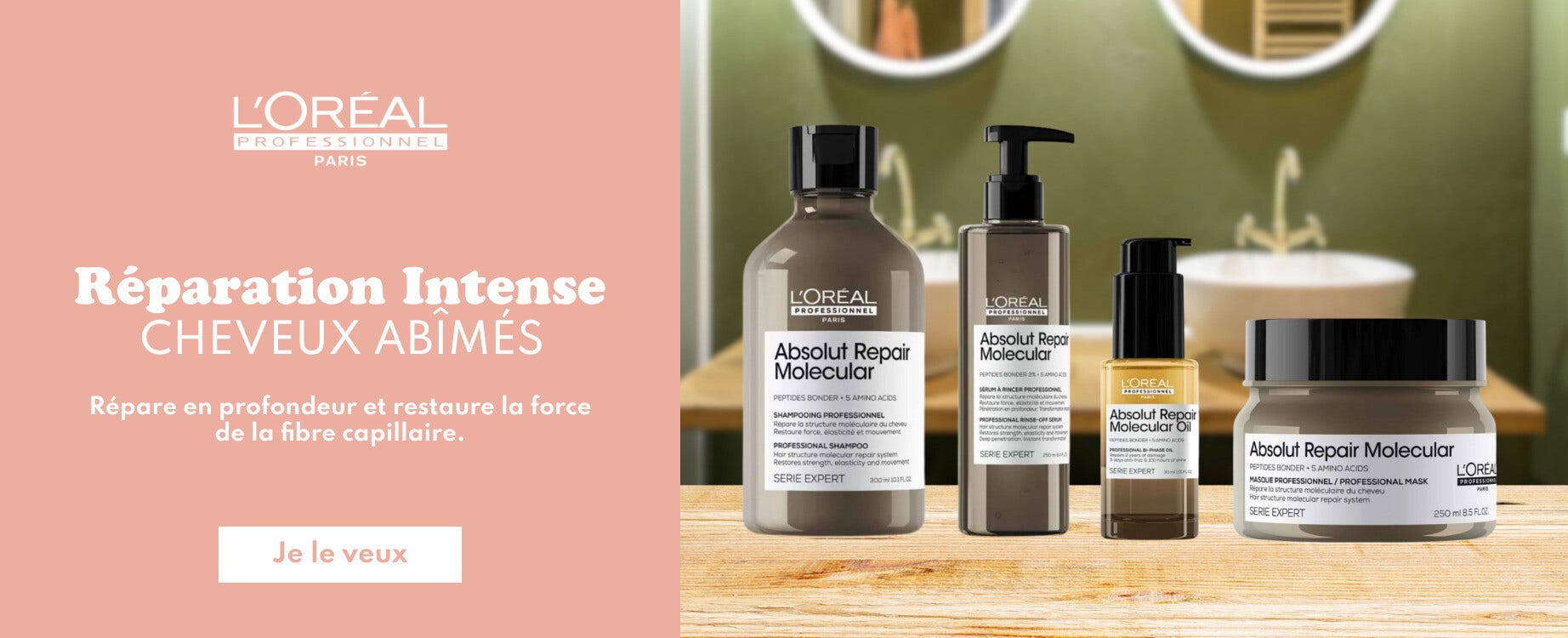 Découvrez la gamme Absolu Repair Molécular de L'Oréal !
