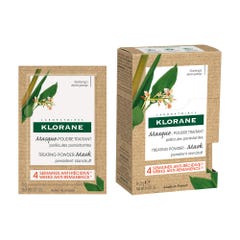 Klorane Masque-Poudre Traitant Antipelliculaire au Galanga Pellicules persistantes x8 unités