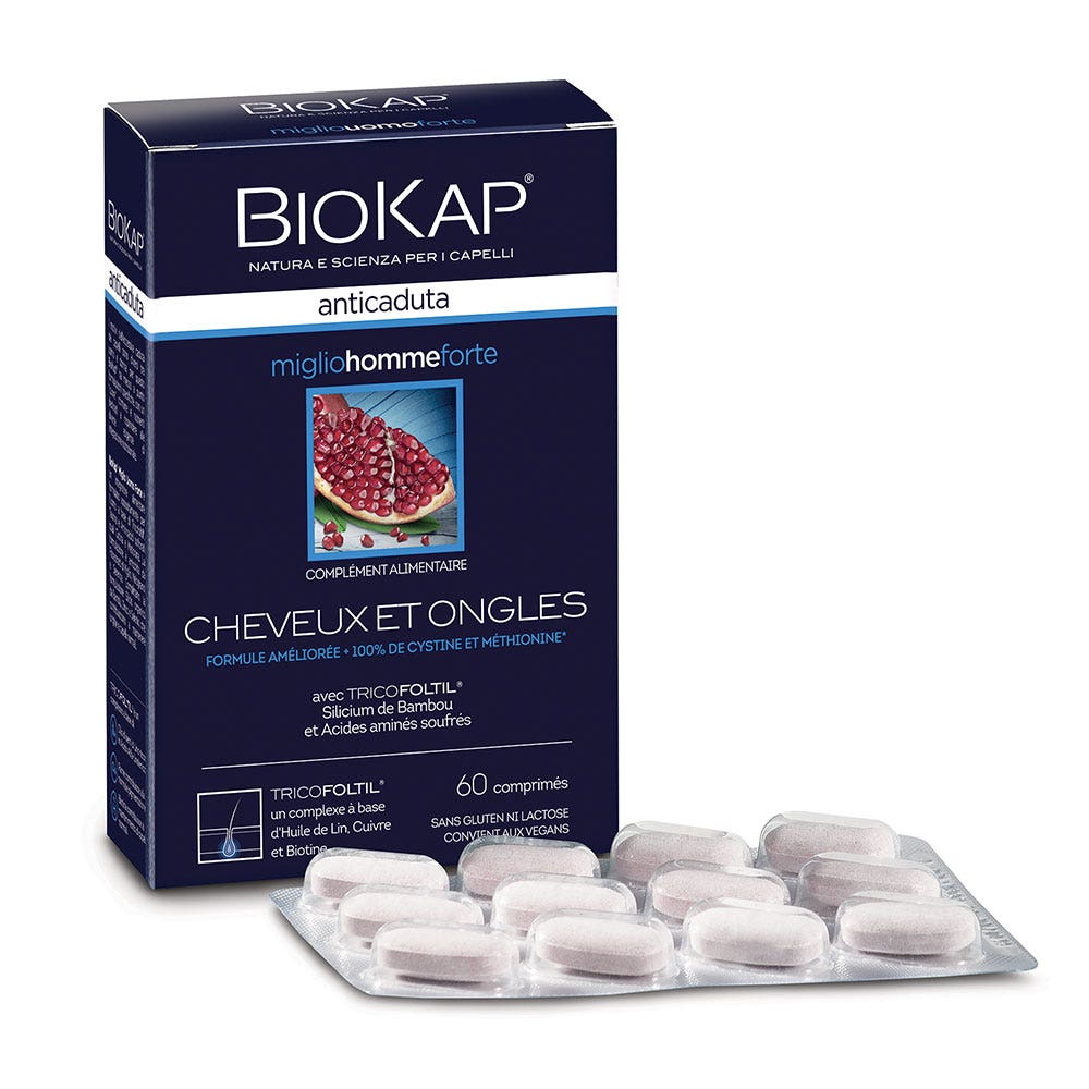 Biokap Anticaduta Traitement Cheveux Pour Homme Anti Chute 60 Capsules