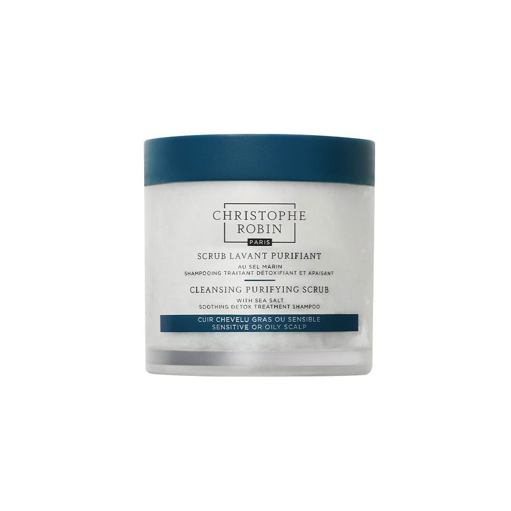 Christophe Robin Rituel Purifiant Scrub Lavant Purifiant au sel marin Cuir chevelu gras et sensible 250ml