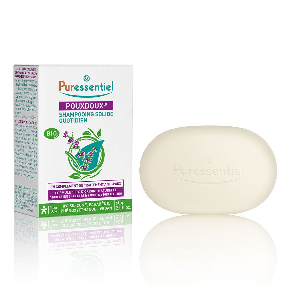 Puressentiel Poudoux Shampooing Solide Quotidien Bio 60g