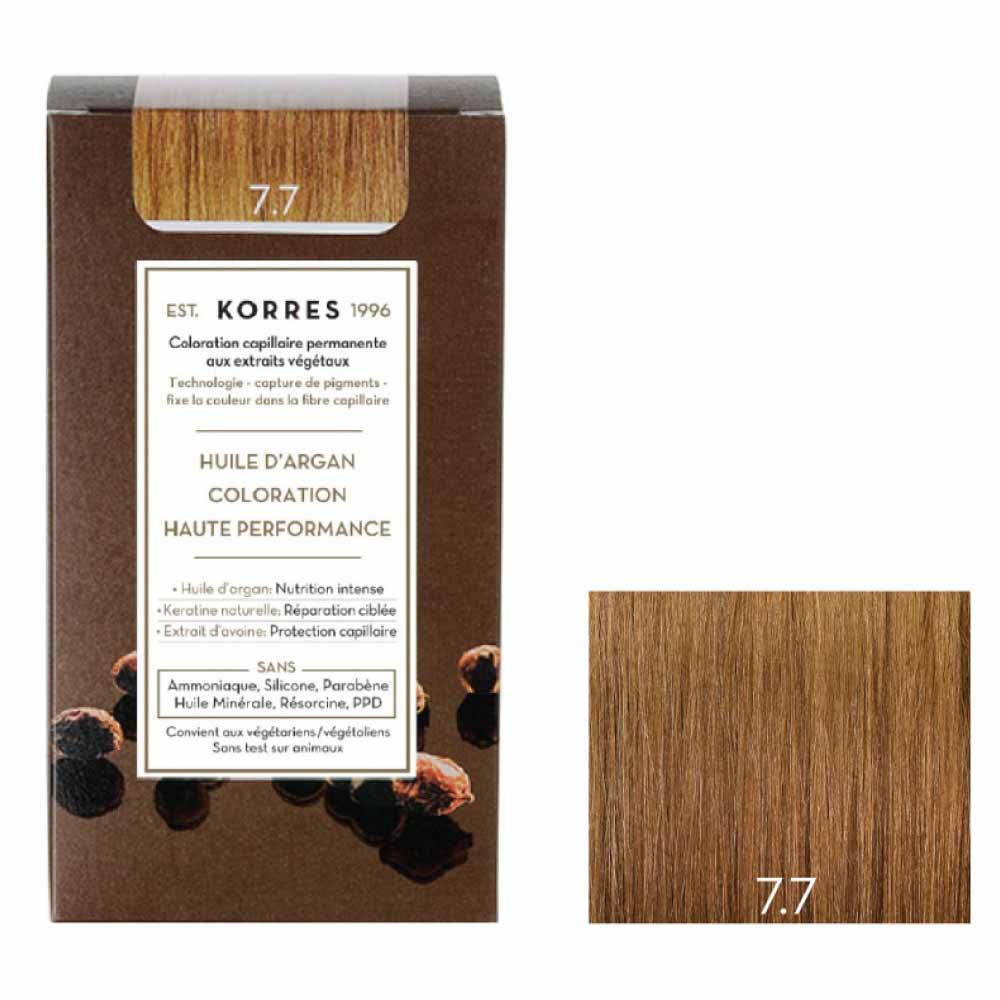Korres Huile d'Argan Coloration Permanente A L'huile D'argan 50ml 7.7 BLOND MARRON