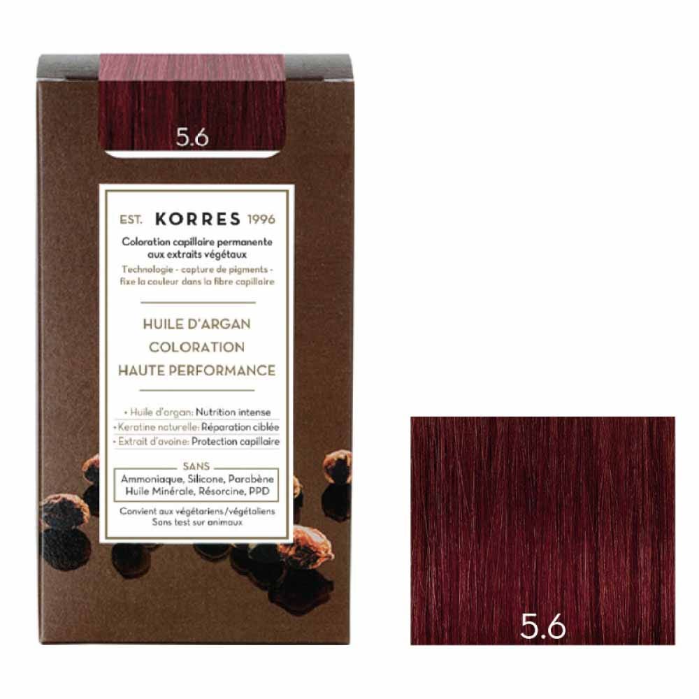 Korres Huile d'Argan Coloration Permanente A L'huile D'argan 50ml 5.6 CHATAIN CLAIR MAGENTA