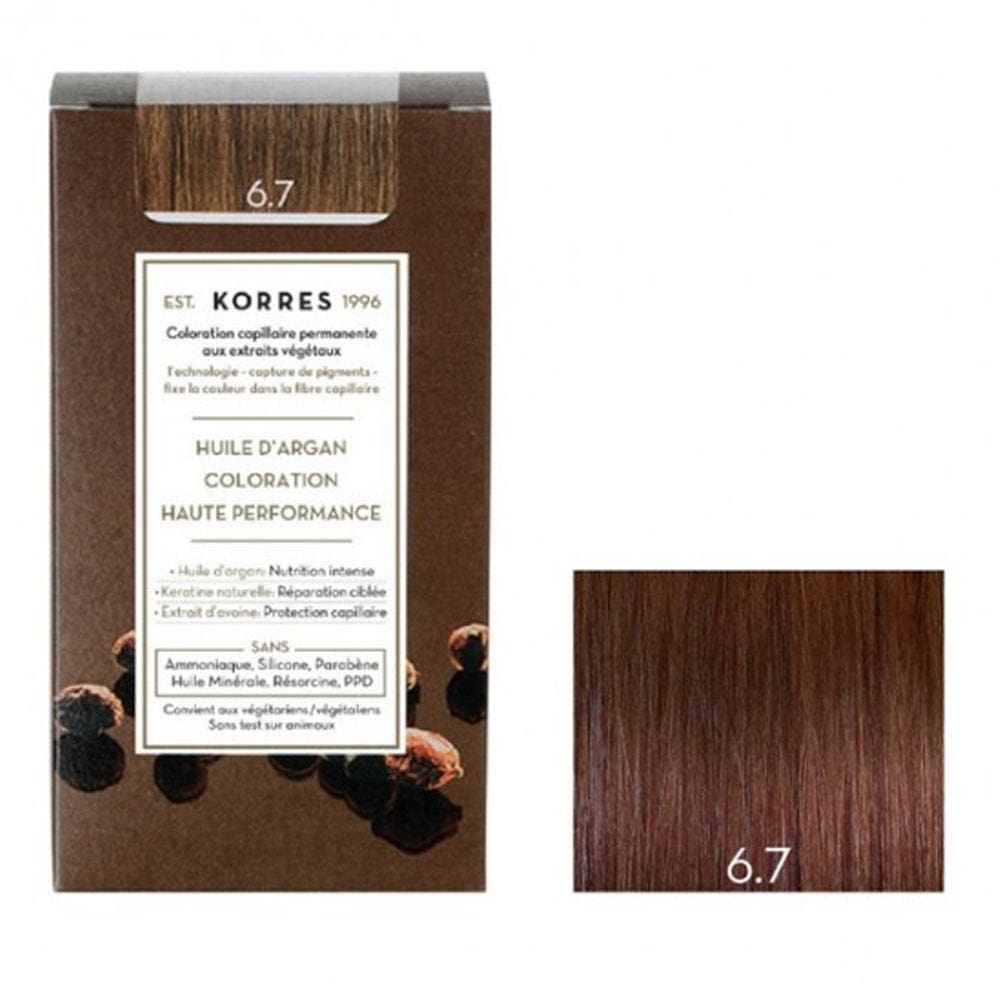 Korres Huile d'Argan Coloration Permanente A L'huile D'argan 50ml 6.7 BLOND FONCE MARRON