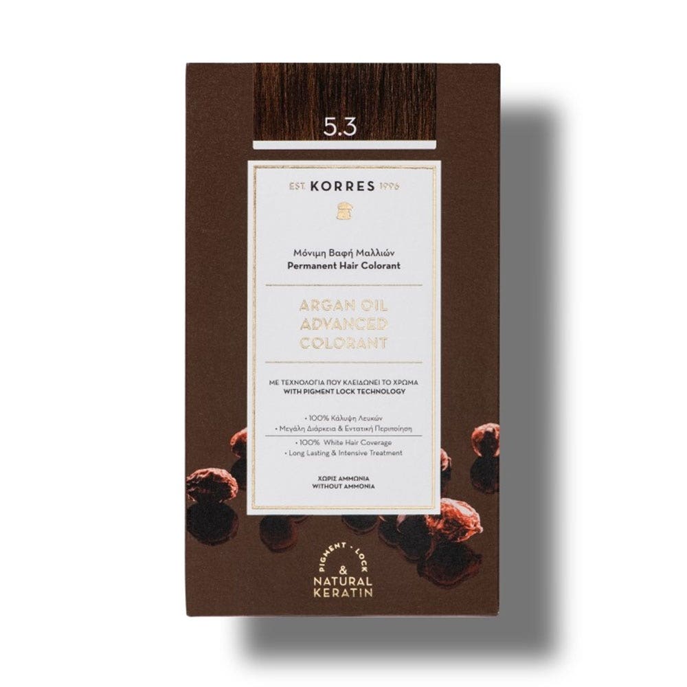 Korres Huile d'Argan Coloration Permanente A L'huile D'argan 50ml 5.3 CHATAIN DORE