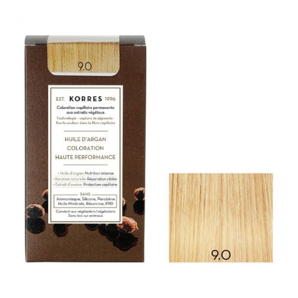 Korres Huile d'Argan Coloration Permanente A L'huile D'argan 50ml 9.0 BLOND TRES CLAIR