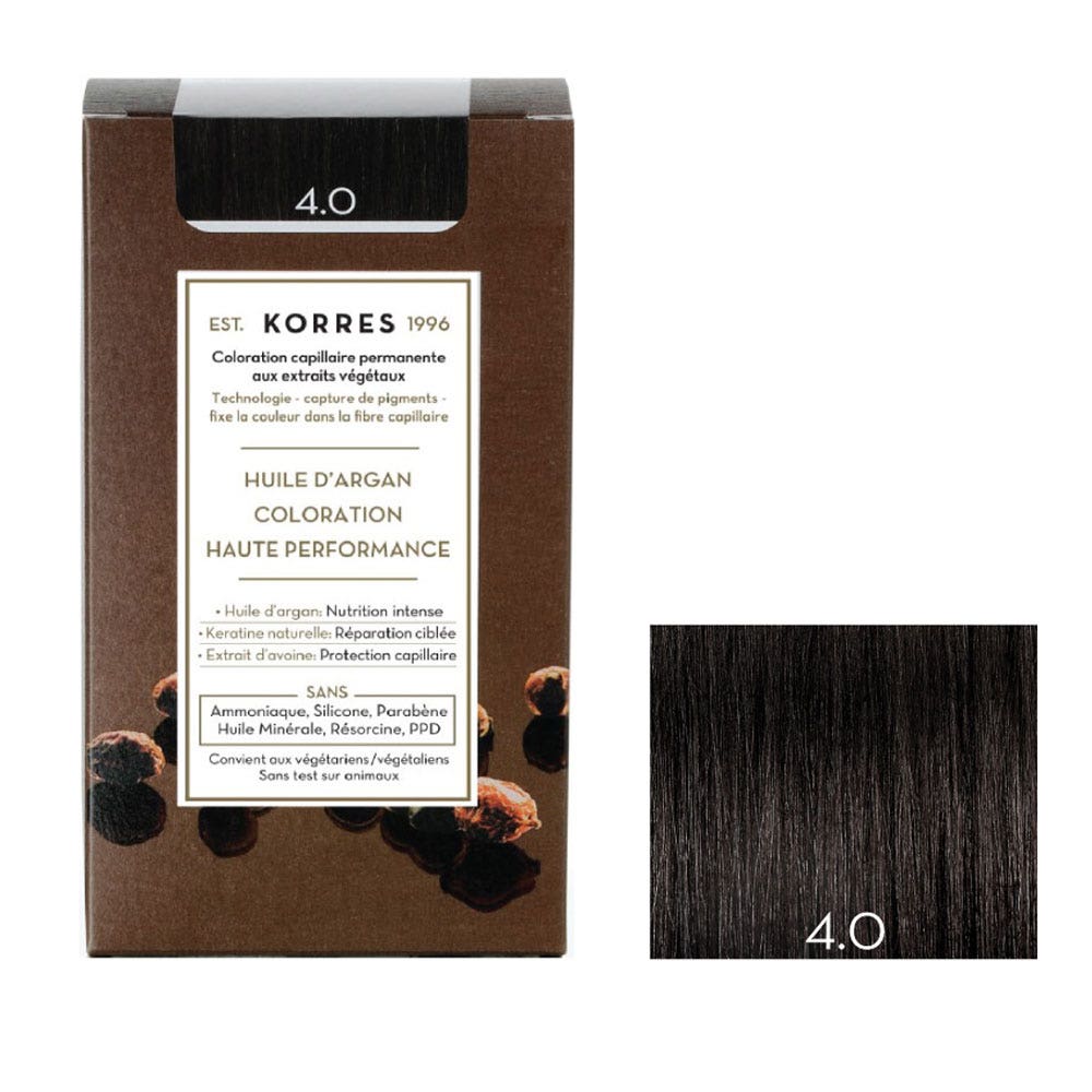 Korres Huile d'Argan Coloration Permanente A L'huile D'argan 50ml 4.0 CHATAIN NATUREL
