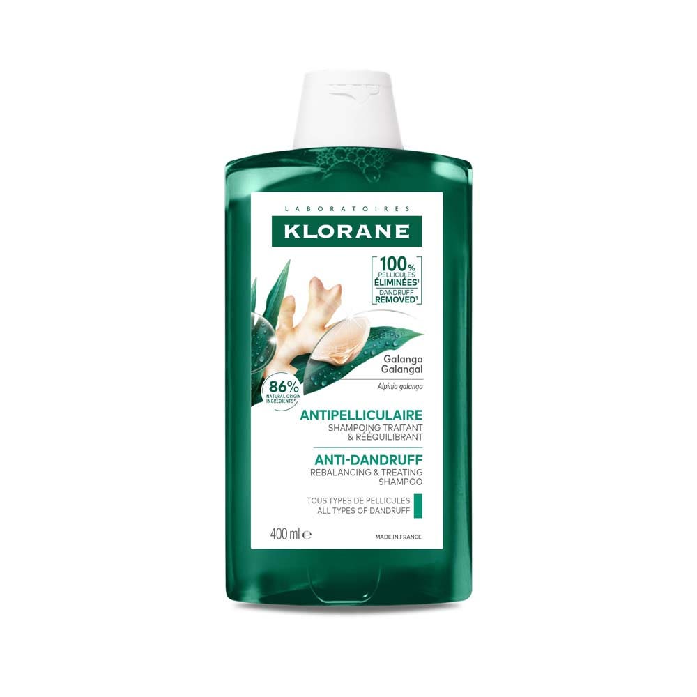 Klorane Galanga Shampooing Traitant et Rééquilibrant Pellicules libres 400ml