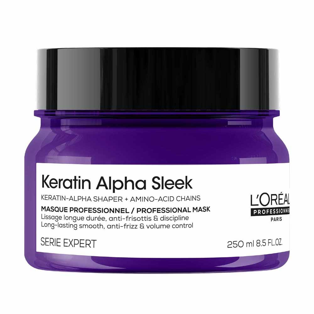 L'Oréal Professionnel Serie Expert Keratin Alpha Sleek Masque à la Kératine Cheveux Sujets aux Frisottis et Indisciplinés 250ml