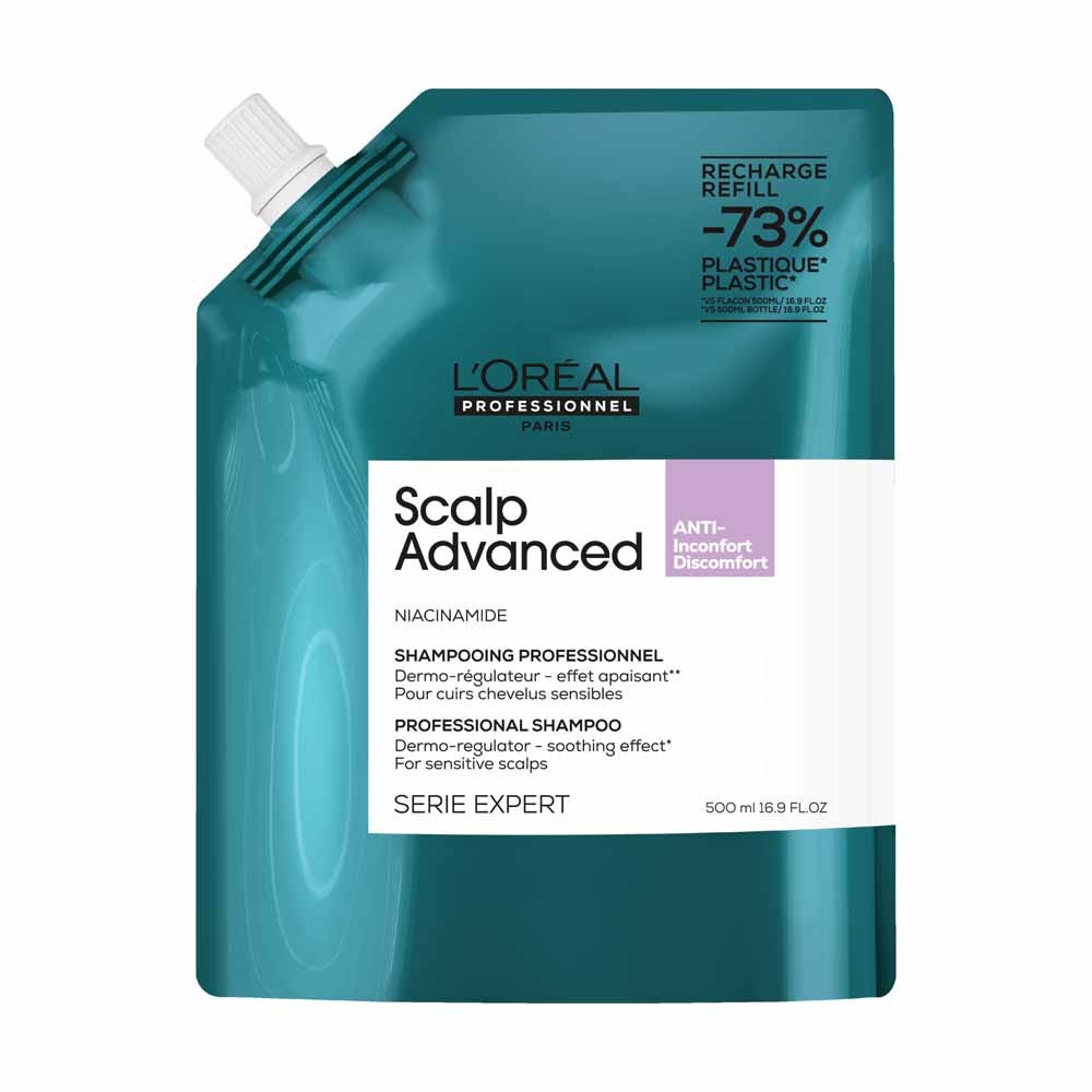 L'Oréal Professionnel Scalp Advanced Eco Recharge Shampoing niacinamide dermo-régulateur apaisant 500ml