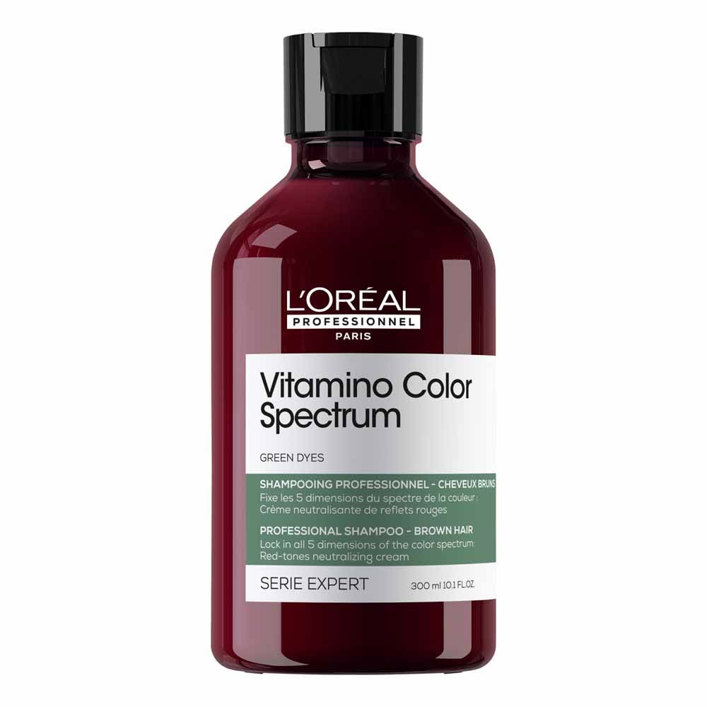 L'Oréal Professionnel Vitamino Color Spectrum Shampoing neutralisant reflets rouges pour cheveux bruns 300ml