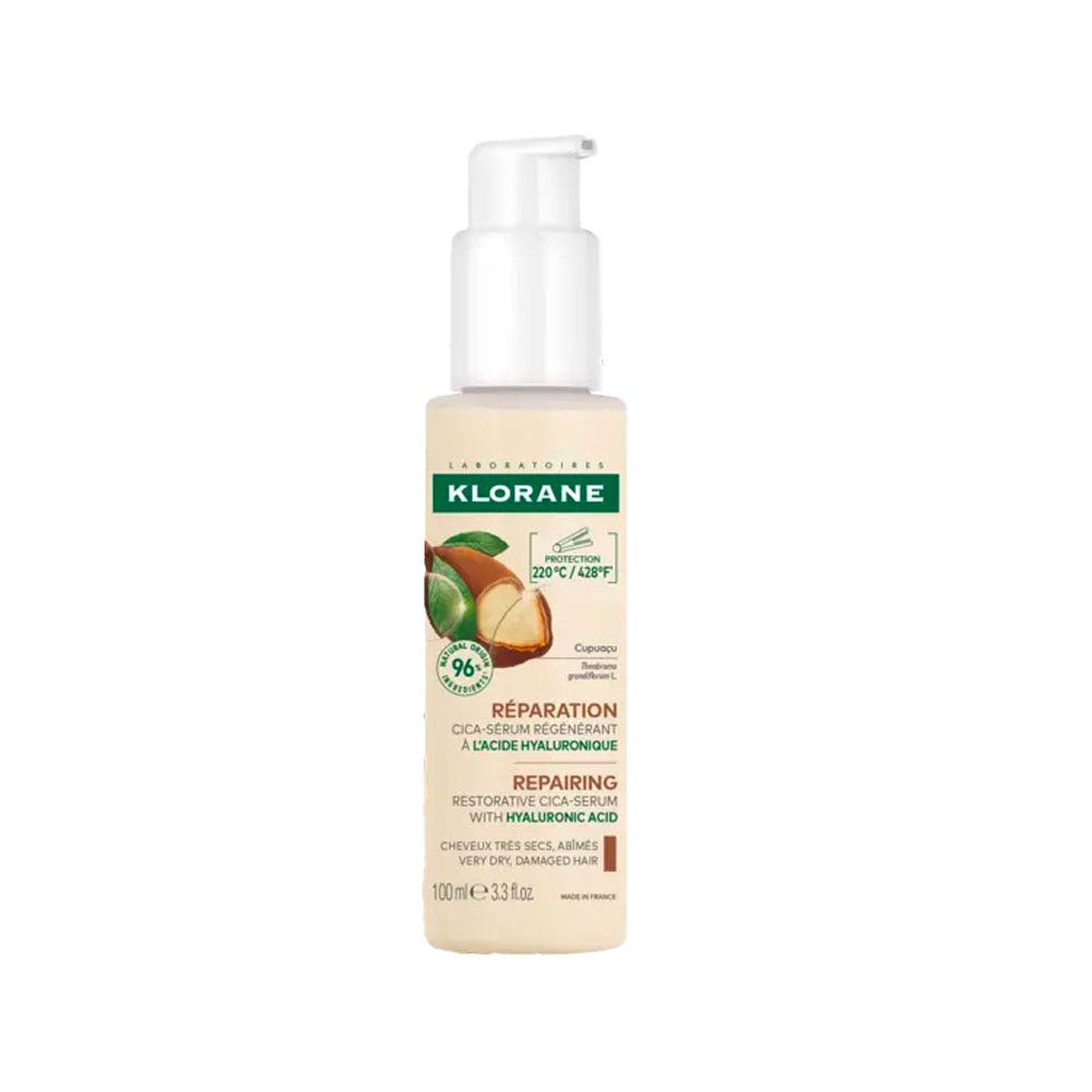 Klorane Cupuacu Cica-sérum Réparateur au Cupuaçu BIO & acide hyaluronique Cheveux très secs, abîmés 100ml
