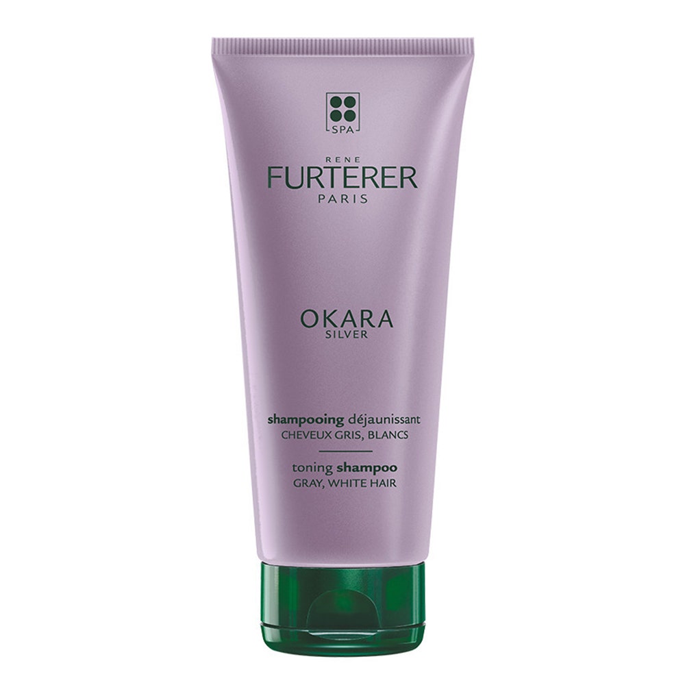 René Furterer Okara Silver Shampooing Dejaunissant Cheveux Gris Blancs Ou Blond Platine 200ml