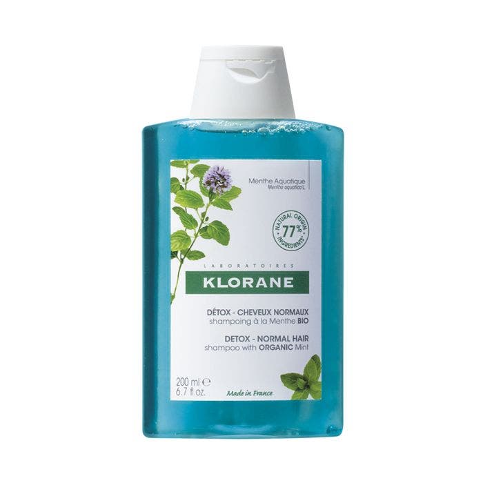 Shampooing Detox Anti Pollution 200ml Menthe Aquatique Bio Klorane